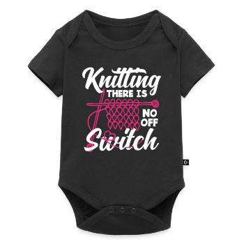 Knitting No Off Switch - Baby Premium short-sleeve bodysuit - black - Front
