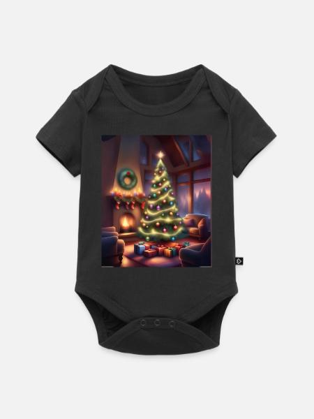 Heiligabend - Baby Premium Kurzarmbody - Schwarz