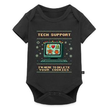 I'm Here To Delete Your Cookies – Holiday Fun - Baby Premium Kurzarmbody - Schwarz - Vorne