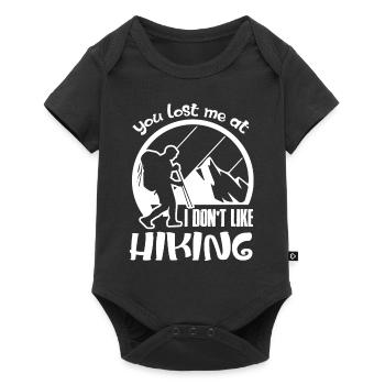 Hiking I Like Hiking - Baby Premium short-sleeve bodysuit - black - Front