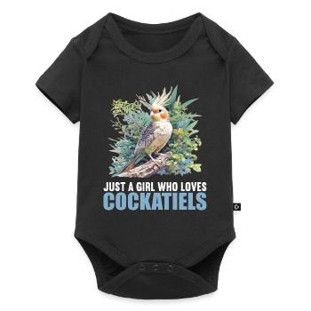 Cockatiel Nymphensittiche Nymphensittich - Body à manches courtes Premium Bébé - noir - Devant
