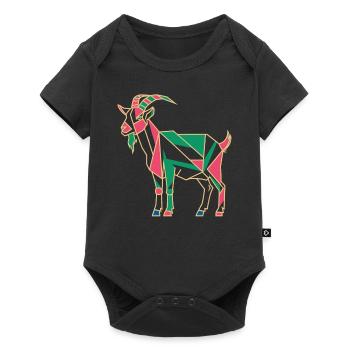 geomGeometric Farm Animal Graphic Goat Colorful - Baby Premium short-sleeve bodysuit - black - Front