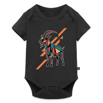 Geometric Farm Animal Graphic Colorful - Baby Premium short-sleeve bodysuit - black - Front