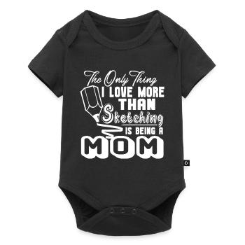 Sketching Love Sketching And Being A Mom - Baby Premium short-sleeve bodysuit - black - Front