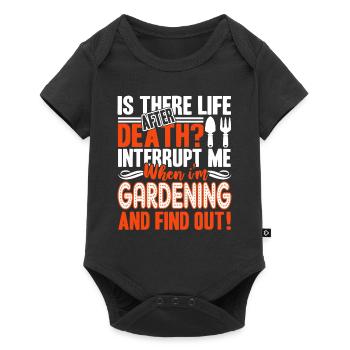 Gardening Don't Interrupt When I am Gardening - Baby Premium short-sleeve bodysuit - black - Front