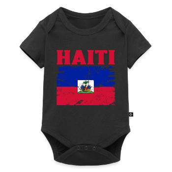 Haiti Haitian Caribbean Holidays - Baby Premium short-sleeve bodysuit - black - Front
