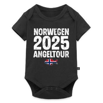 Norwegen Angeltour 2025 - Baby Premium Kurzarmbody - Schwarz - Vorne