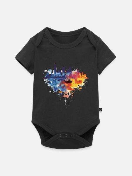 Gdingen - Baby Premium Kurzarmbody - Schwarz