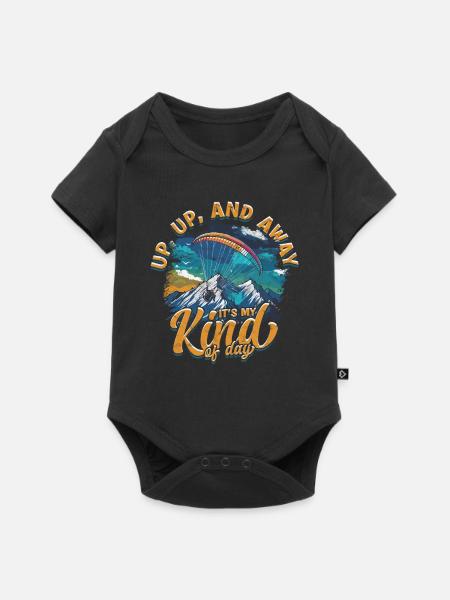 Paramotoring Motorschirm - Baby Premium Kurzarmbody - Schwarz