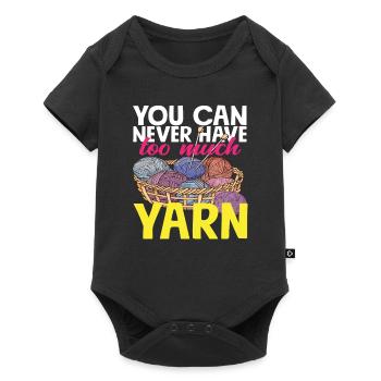 On n’a jamais assez de tricot de fil - Body à manches courtes Premium Bébé - noir - Devant