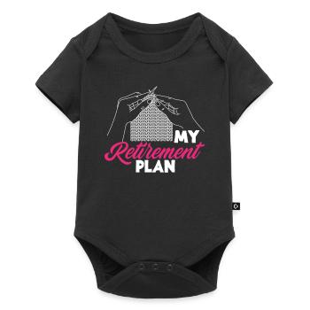 Knitting My Retirement Plan - Baby Premium short-sleeve bodysuit - black - Front