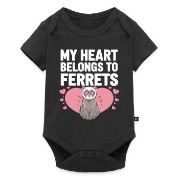 Propriétaire de furet, Amateur de furets, Bonbons - Body à manches courtes Premium Bébé - noir - Devant