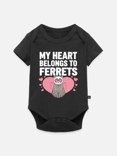 Frettchenbesitzer, Frettchenliebhaber, Süßes - Baby Premium Kurzarmbody - Schwarz
