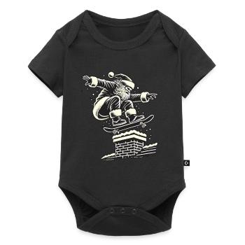 Christmas Skater Santa Streetwear Style - Baby Premium short-sleeve bodysuit - black - Front