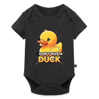 Lustige Ente I Don't Give A Duck für Männer und - Baby Premium Kurzarmbody - Schwarz - Vorne