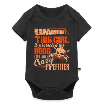 Warning This Girl Is Protected By Good Pipefitter - Baby Premium short-sleeve bodysuit - black - Front