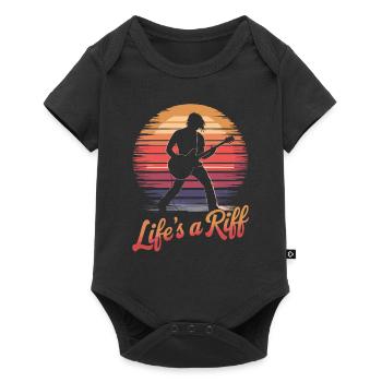 Guitar Player: Life's A Riff Art - Baby Premium short-sleeve bodysuit - black - Front
