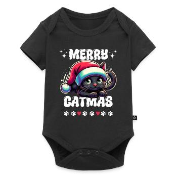 Merry Catmas Christmas Cat Paw Cat Mom - Baby Premium short-sleeve bodysuit - black - Front
