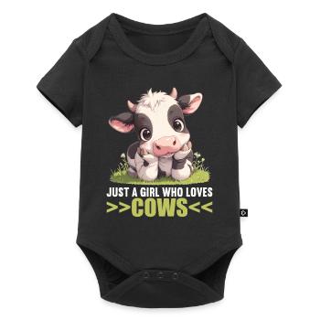 Vaches Vache - Body à manches courtes Premium Bébé - noir - Devant