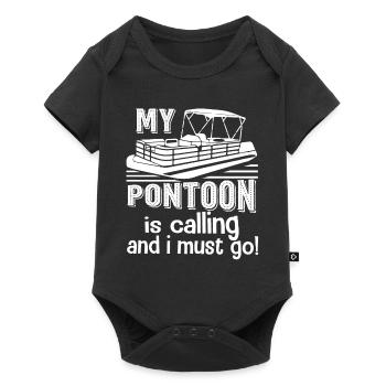 Pontooning My Pontoon Is Calling - Baby Premium short-sleeve bodysuit - black - Front