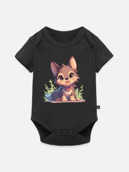 Kojoten Kojote - Baby Premium Kurzarmbody - Schwarz