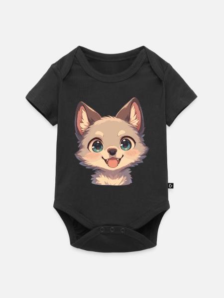 Kojoten Kojote - Baby Premium Kurzarmbody - Schwarz