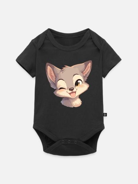 Kojoten Kojote - Baby Premium Kurzarmbody - Schwarz