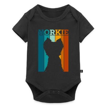 Yorkshire Terrier Retro - Baby Premium short-sleeve bodysuit - black - Front