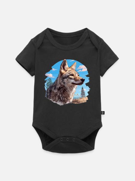Kojoten Kojote - Baby Premium Kurzarmbody - Schwarz