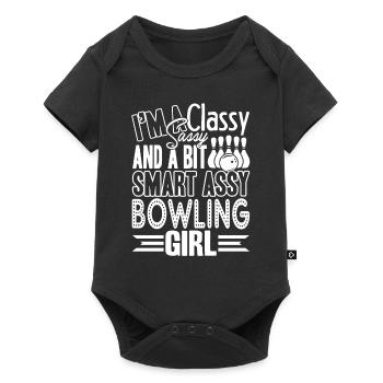 Bowling Sassy Bowling Girl - Baby Premium short-sleeve bodysuit - black - Front