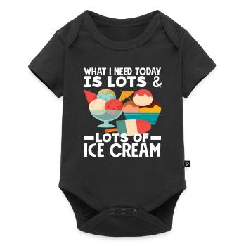 Ce dont j’ai besoin aujourd’hui Beaucoup d’amateurs de glaces - Body à manches courtes Premium Bébé - noir - Devant