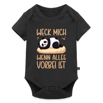 Réveille-moi quand tout est fini / Lève-tard - Body à manches courtes Premium Bébé - noir - Devant