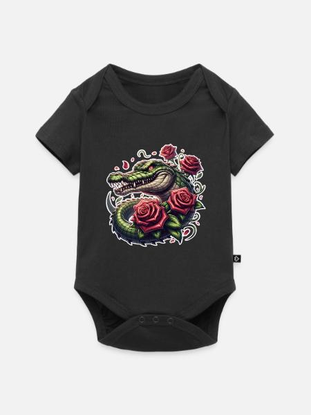 Alligator - Baby Premium Kurzarmbody - Schwarz