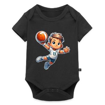 Handball Joueurs de handball - Body à manches courtes Premium Bébé - noir - Devant
