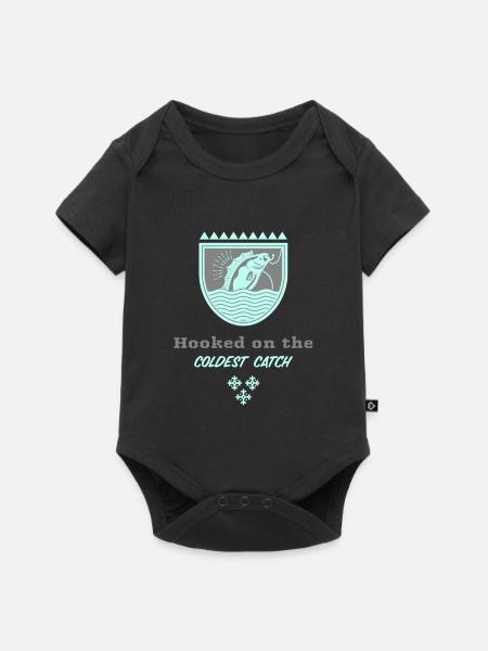 Am kältesten Fang - Baby Premium Kurzarmbody - Schwarz