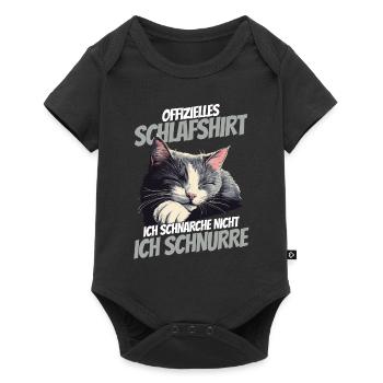 Chemise de nuit officielle - Chaton de sommeil - Body à manches courtes Premium Bébé - noir - Devant