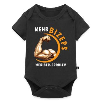 PLUS DE BICEPS, MOINS DE PROBLÈMES - Body à manches courtes Premium Bébé - noir - Devant