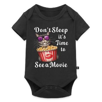 CAT Don’t Sleep Voir un film - Body à manches courtes Premium Bébé - noir - Devant