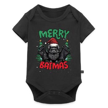 Merry Batmas Funny Bats Christmas - Baby Premium short-sleeve bodysuit - black - Front