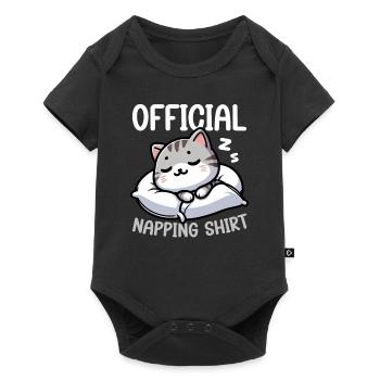 Official Sleeper American Short Lover - Baby Premium short-sleeve bodysuit - black - Front