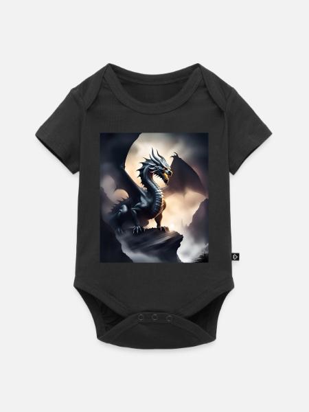 Dunkler Schattendrache - Baby Premium Kurzarmbody - Schwarz
