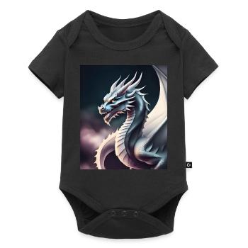 Drachen-Silhouette - Baby Premium Kurzarmbody - Schwarz - Vorne