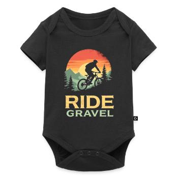 Vintage Ride Grave Gravel Bike Rennrad Cyclocross - Baby Premium Kurzarmbody - Schwarz - Vorne