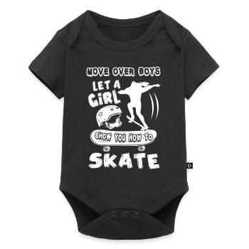 Skateboarding Let A Girl Show You How To Skate - Baby Premium short-sleeve bodysuit - black - Front