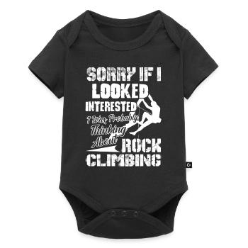 Rock Climbing Thinking About Rock Climbing - Baby Premium short-sleeve bodysuit - black - Front