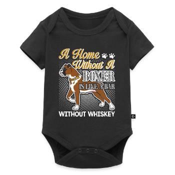 A Home Without A Boxer - Baby Premium short-sleeve bodysuit - black - Front