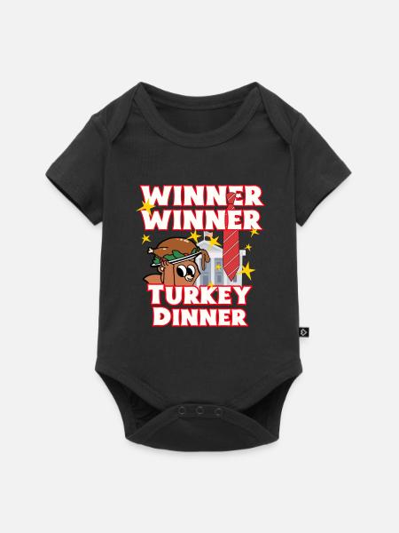 Frohes Trumpsgiving dinner - Baby Premium Kurzarmbody - Schwarz