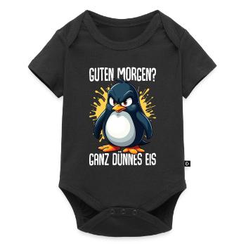 Bonjour glace très mince Pingouin grognements matinaux - Body à manches courtes Premium Bébé - noir - Devant