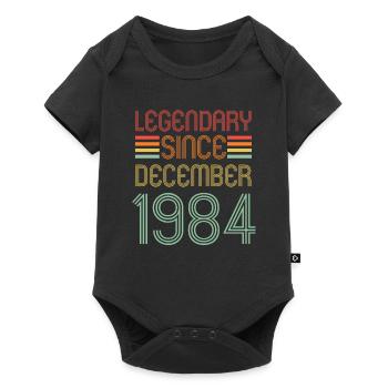 Légendaire depuis décembre 1984, Rétro, Anniversaire - Body à manches courtes Premium Bébé - noir - Devant