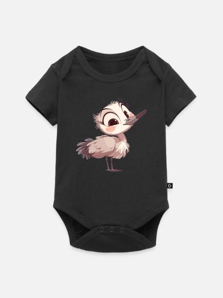 Kraniche Kranich - Baby Premium Kurzarmbody - Schwarz